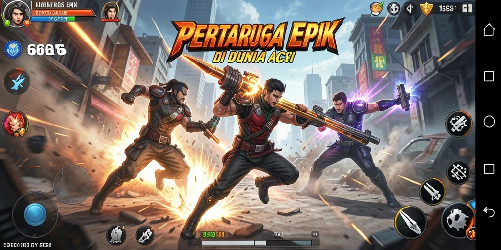 Tampilan gameplay 666FF yang intens dan seru.