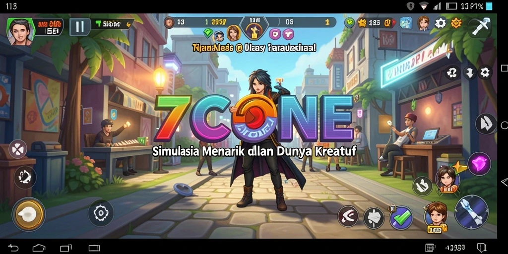 Tampilan gameplay <strong>7CONE</strong> menunjukkan aktivitas kreatif yang mendalam.