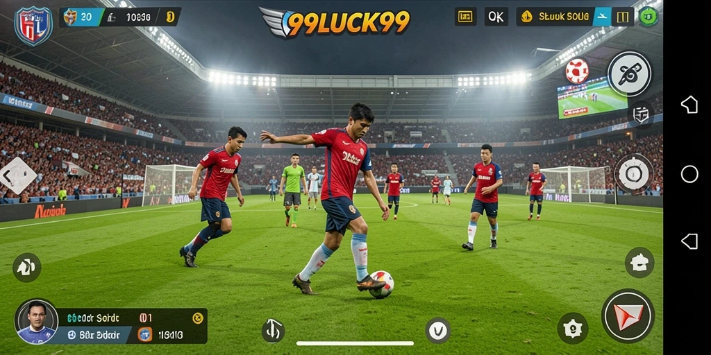 Tampilan gameplay yang intens dari 99LUCK99 saat pertandingan berlangsung.