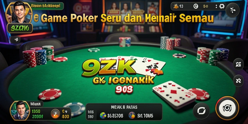 Gameplay menarik dari <strong>9ZK</strong> dengan suasana meja Poker.