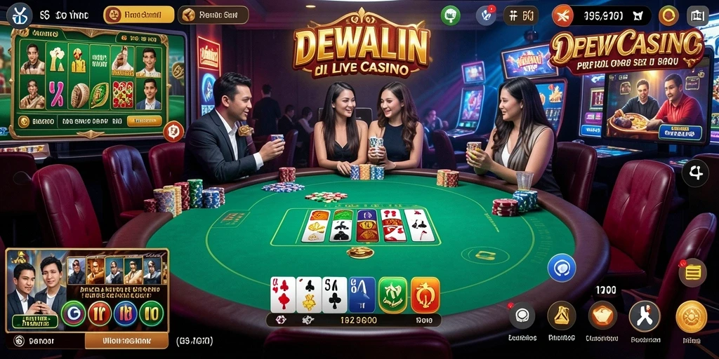 Tampilan gameplay seru di aplikasi Live Casino DEWALIN.