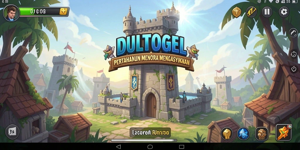 Tampilan gameplay menarik dari DULTOGEL dalam genre Tower Defense.