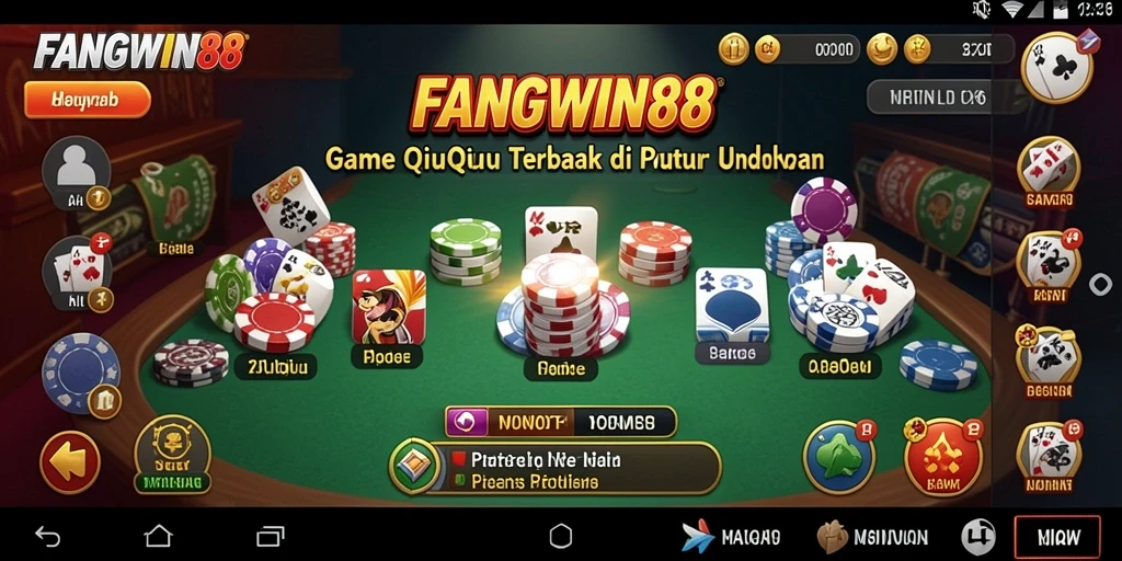 Tampilan gameplay seru di FANGWIN88 dengan variasi permainan QiuQiu.