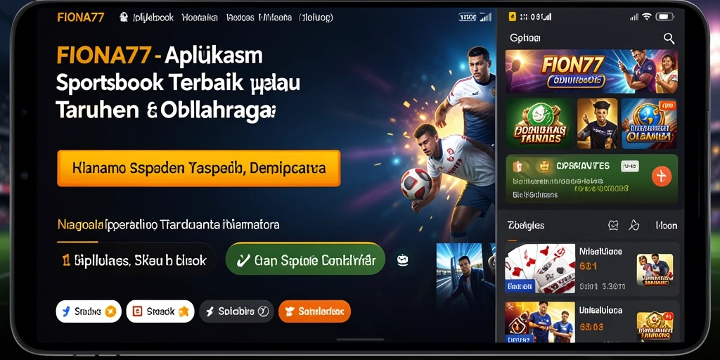 Tampilan antarmuka user-friendly FIONA77 saat bermain taruhan olahraga.