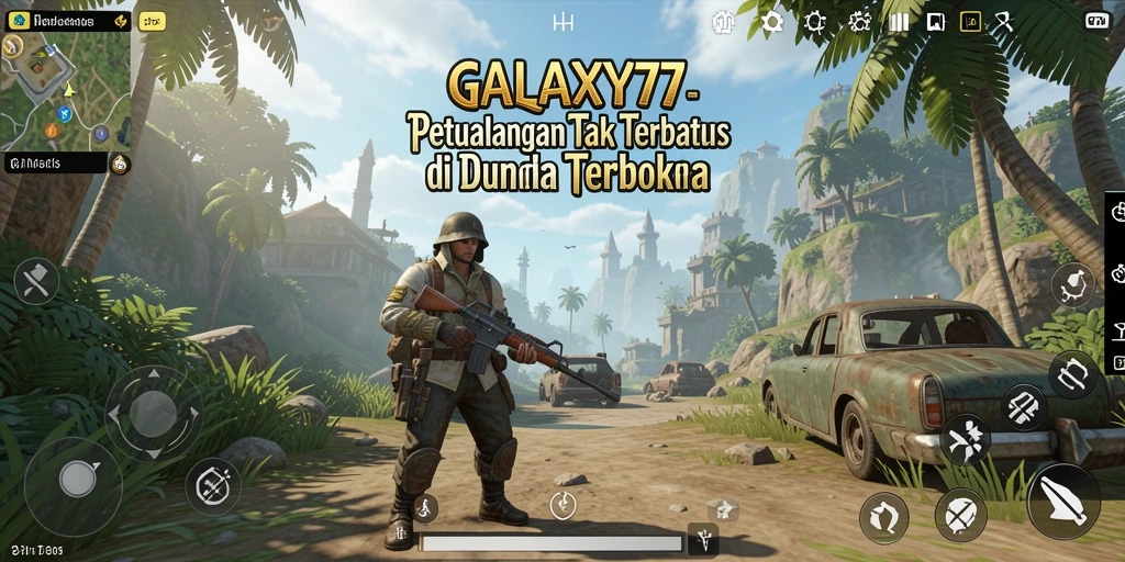 Tampilan menarik dari gameplay GALAXY77 dalam dunia Open World.