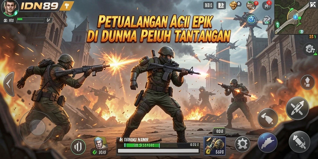 Screenshot gameplay menampilkan aksi mendebarkan dalam IDN89.