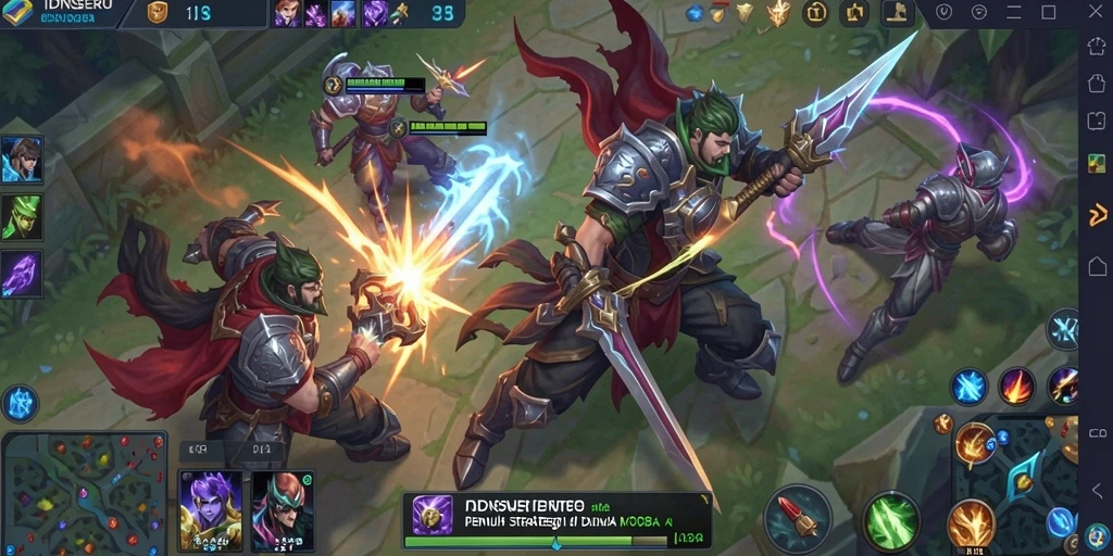 Gameplay seru di dunia MOBA dengan karakter unik.