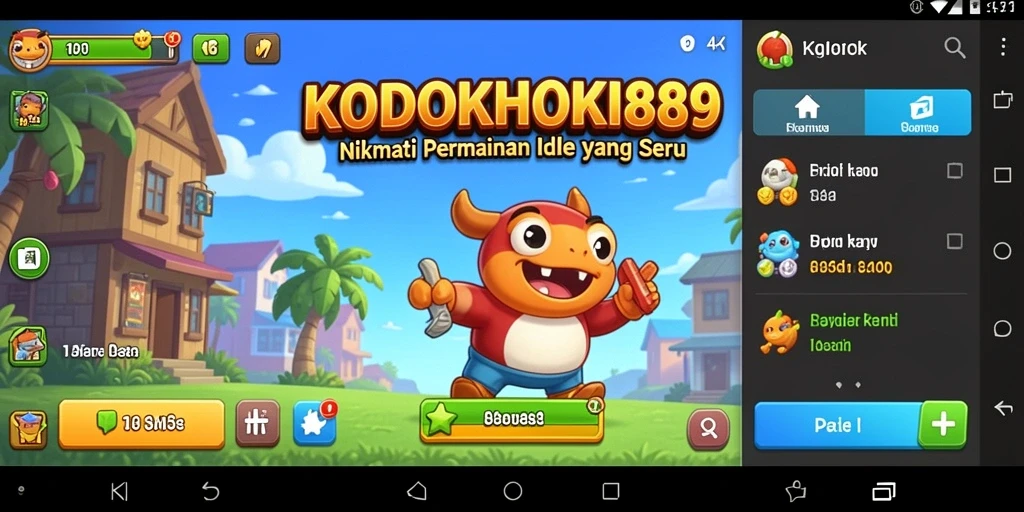 Tampilan gameplay KODOKHOKI889 yang menarik dan penuh warna.