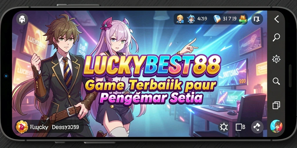 Screenshot gameplay LUCKYBEST88 menampilkan pertarungan karakter anime yang seru.
