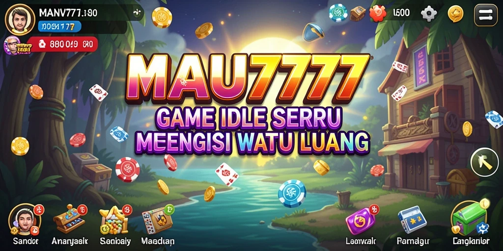 Screenshot utama MAU777 menunjukkan gameplay Idle yang menarik dan interaktif.