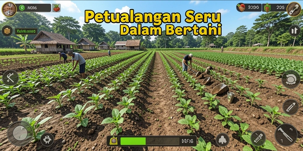 Tampilan gameplay N06 yang menampilkan petualangan bertani yang menarik.