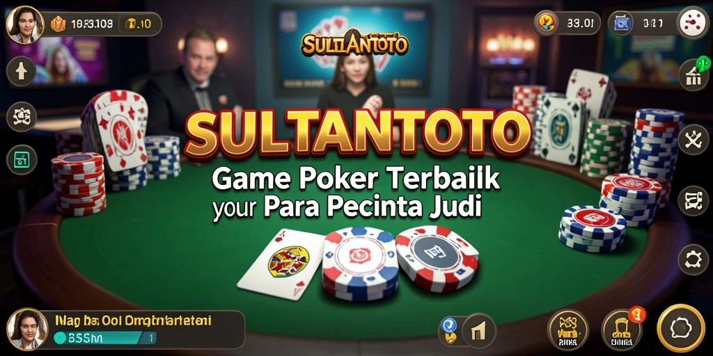 Tampilan gameplay SULTANTOTO dengan keseruan Poker online.