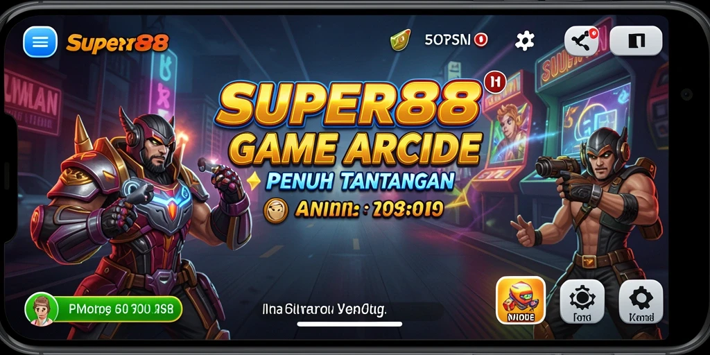 Tampilan gameplay penuh warna dan menarik dari SUPER88.