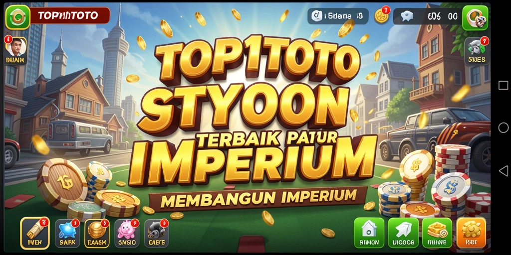 Tampilan gameplay <strong>TOP1TOTO</strong> yang seru saat mengelola bisnis.