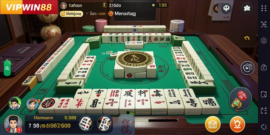 Tampilan gameplay <strong>VIPWIN88</strong> yang menawan dan seru saat bermain Mahjong.
